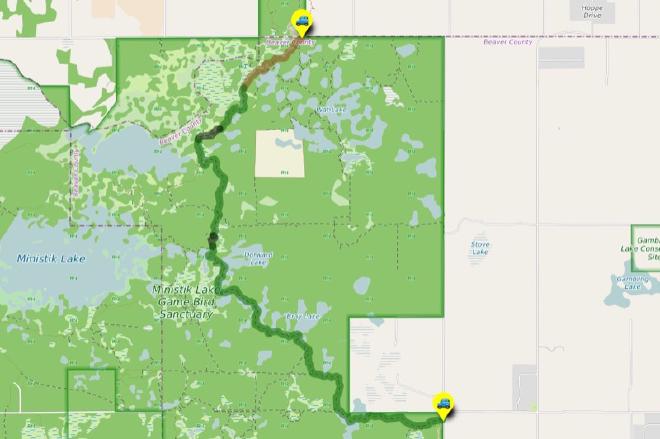 Hike route: The Waskahegan Trail