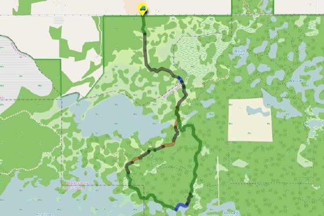 Hike route: Francis Edward Williams to Five Meadows Loop